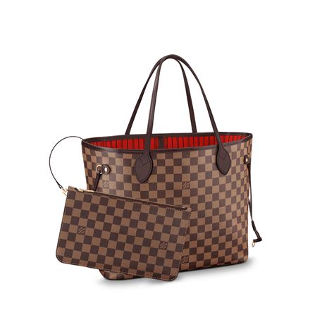 louis vuitton neverfull mm damier used|louis vuitton damier ebene wristlet.